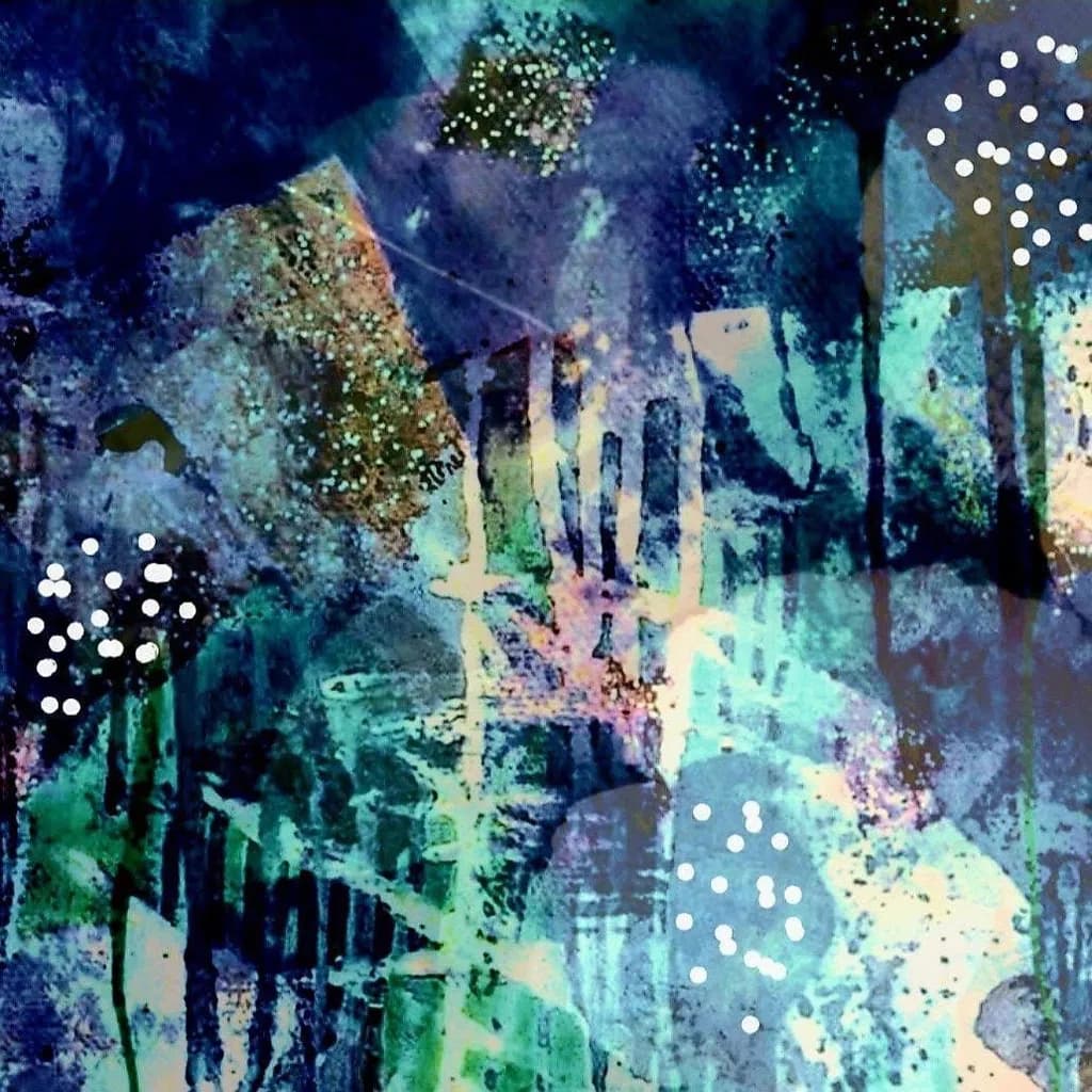 Blue Mosaic Dots