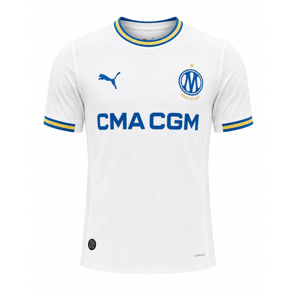 Marseille White Away Jersey