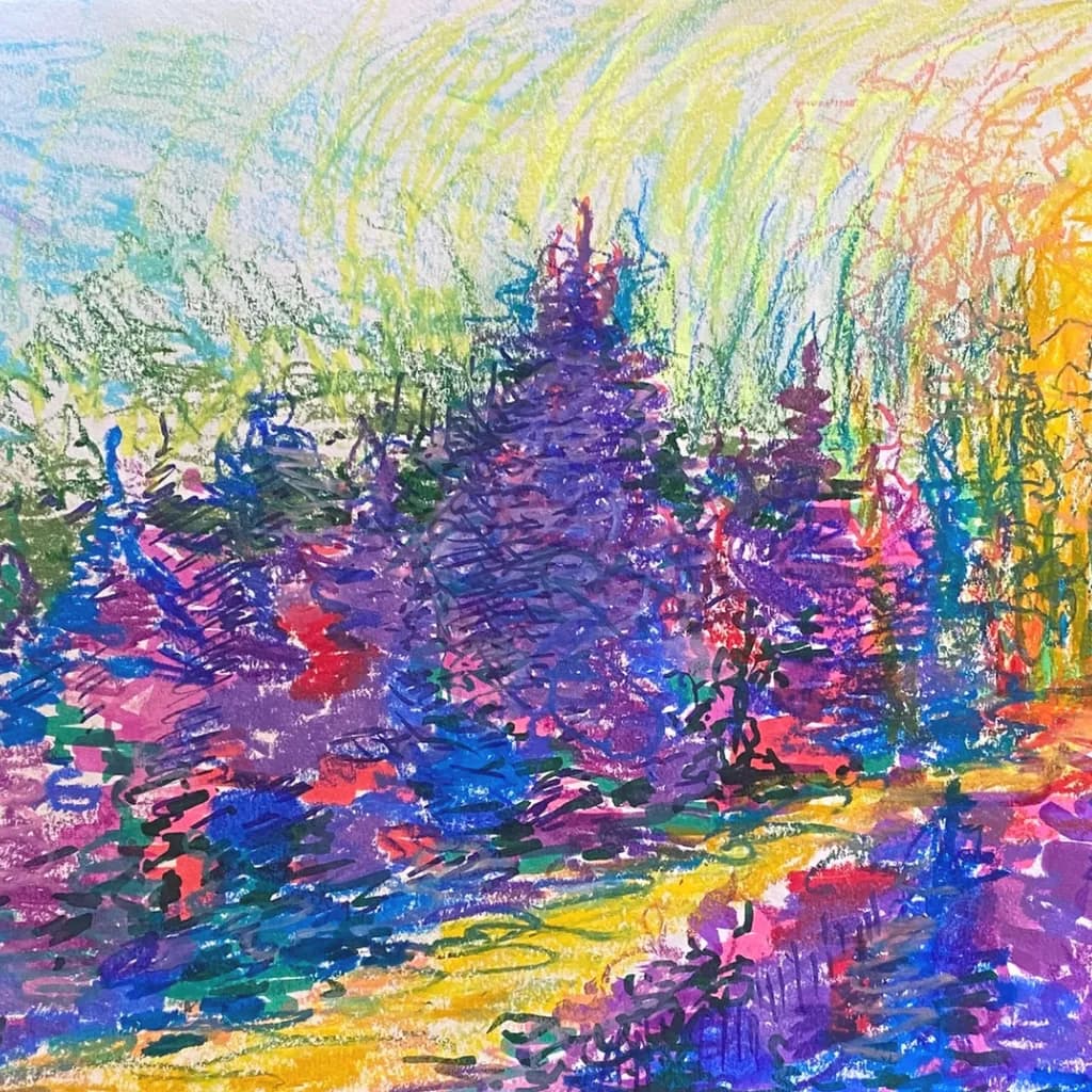 Colorful Forest Path