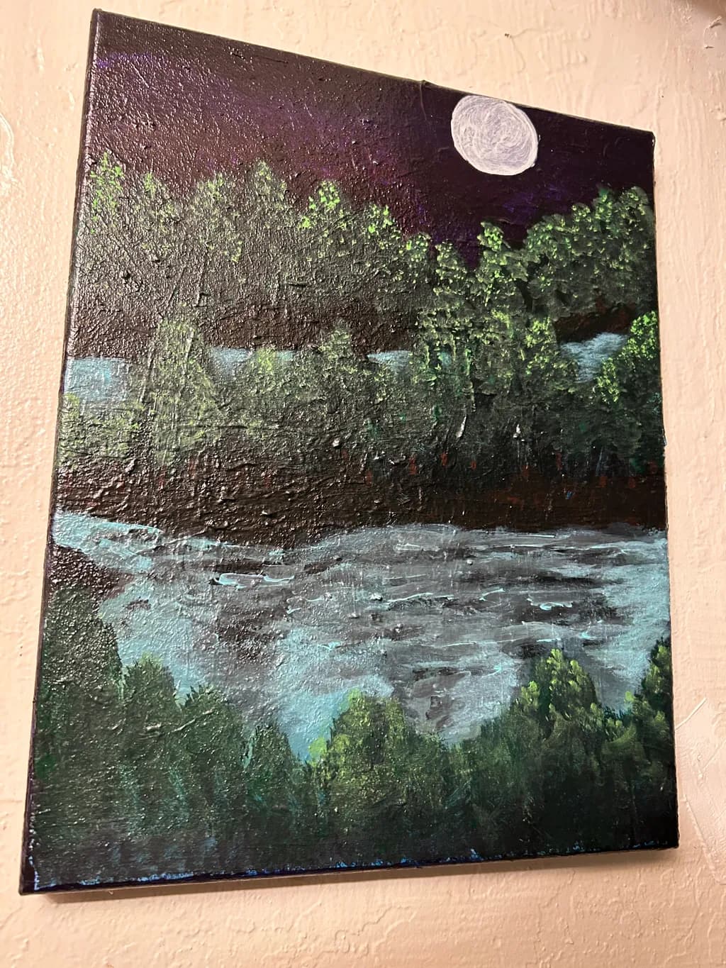 Moonlit Forest Reflection