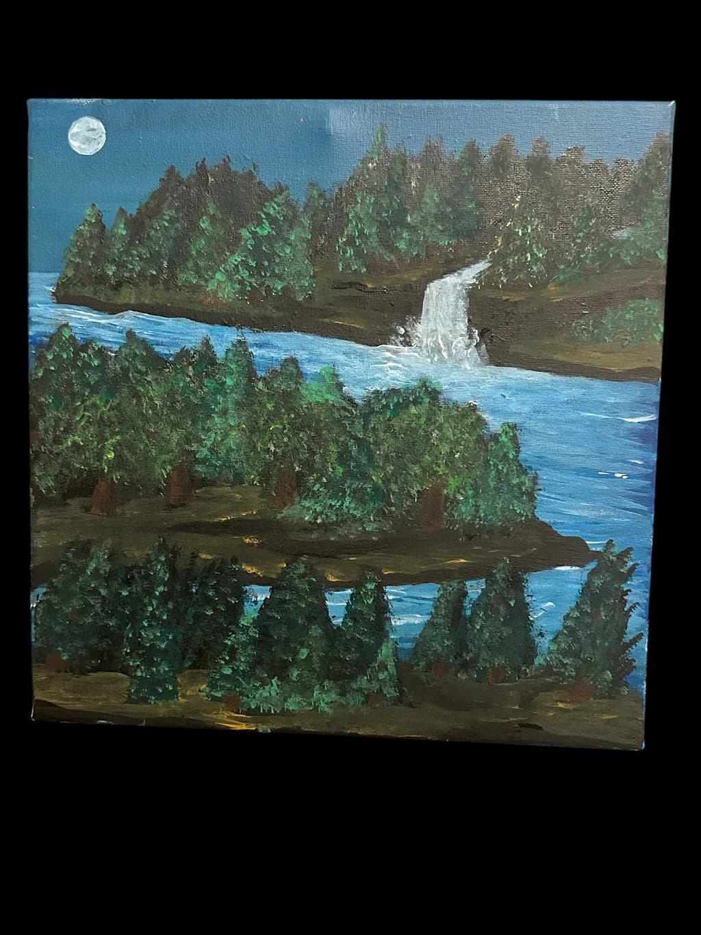 Moonlit Cascade