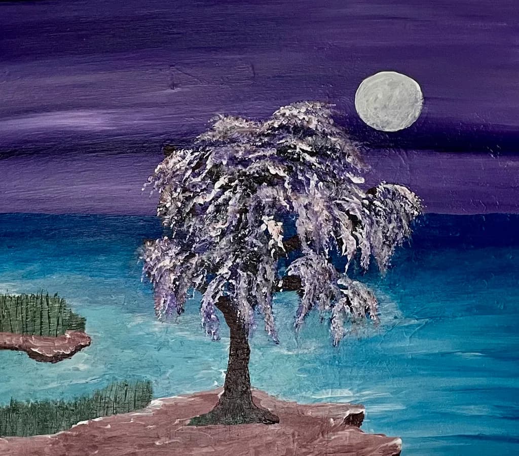 Moonlit Wisteria
