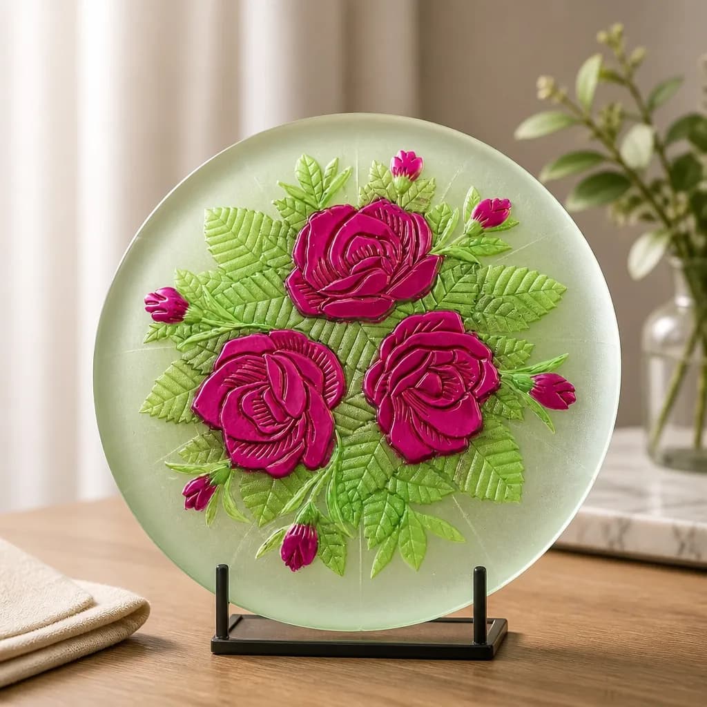 Floral Relief Plate
