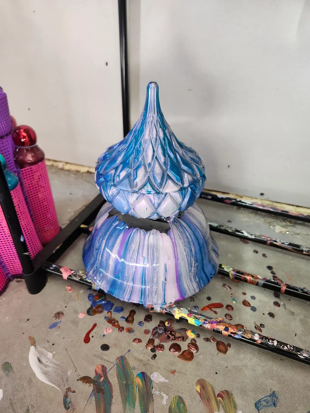 Blue Swirl Vase