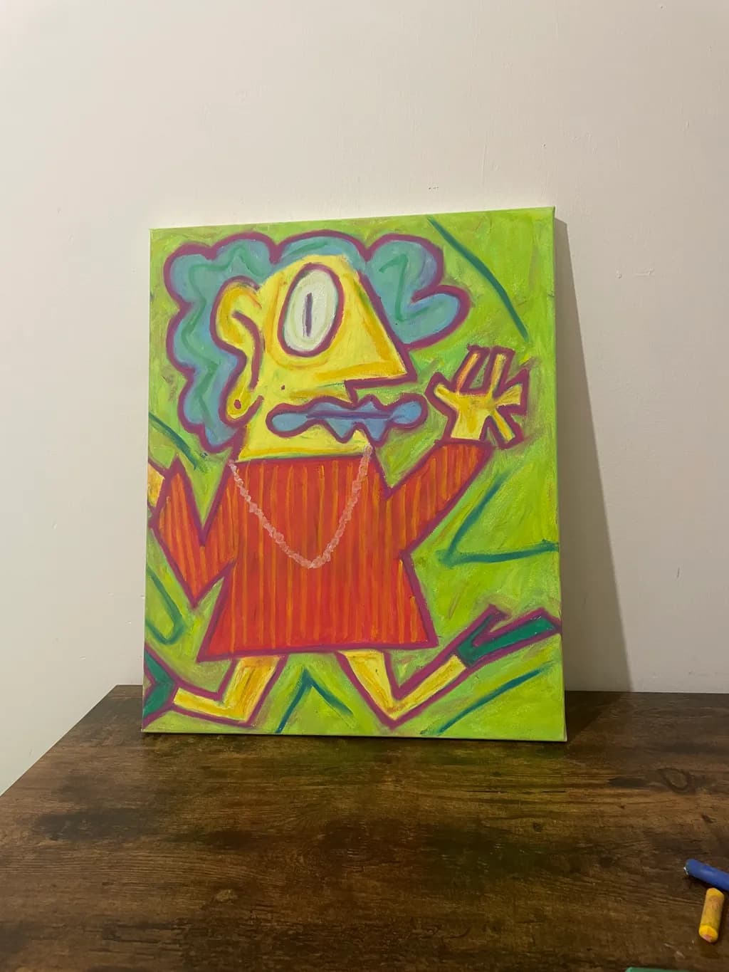 Striding Neon Character
