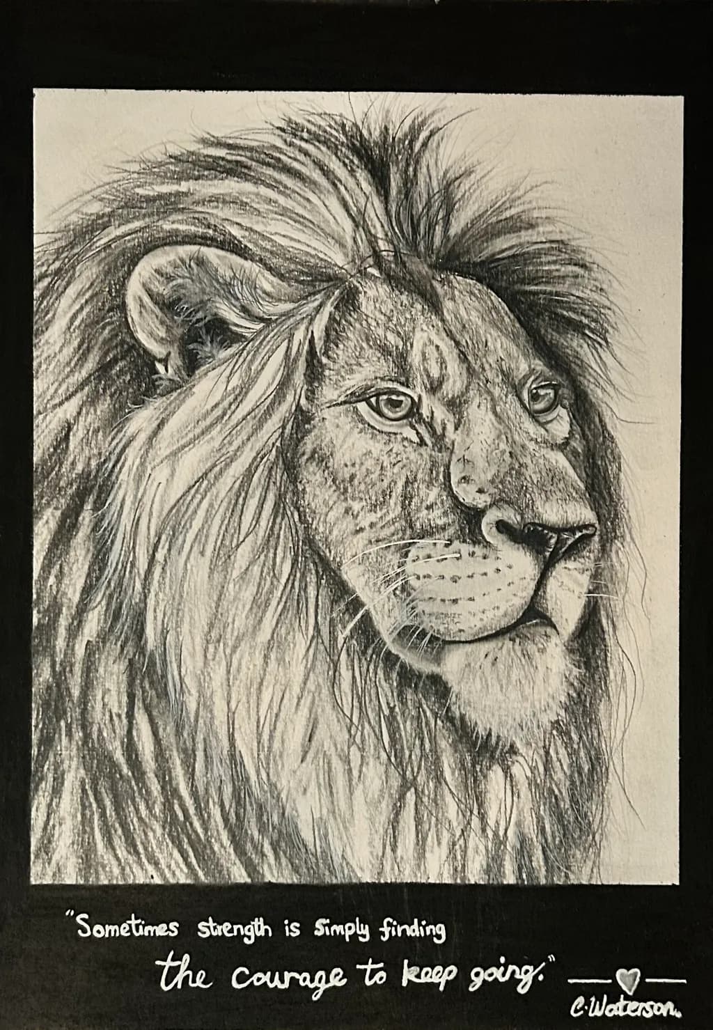 Courageous Lion Portrait