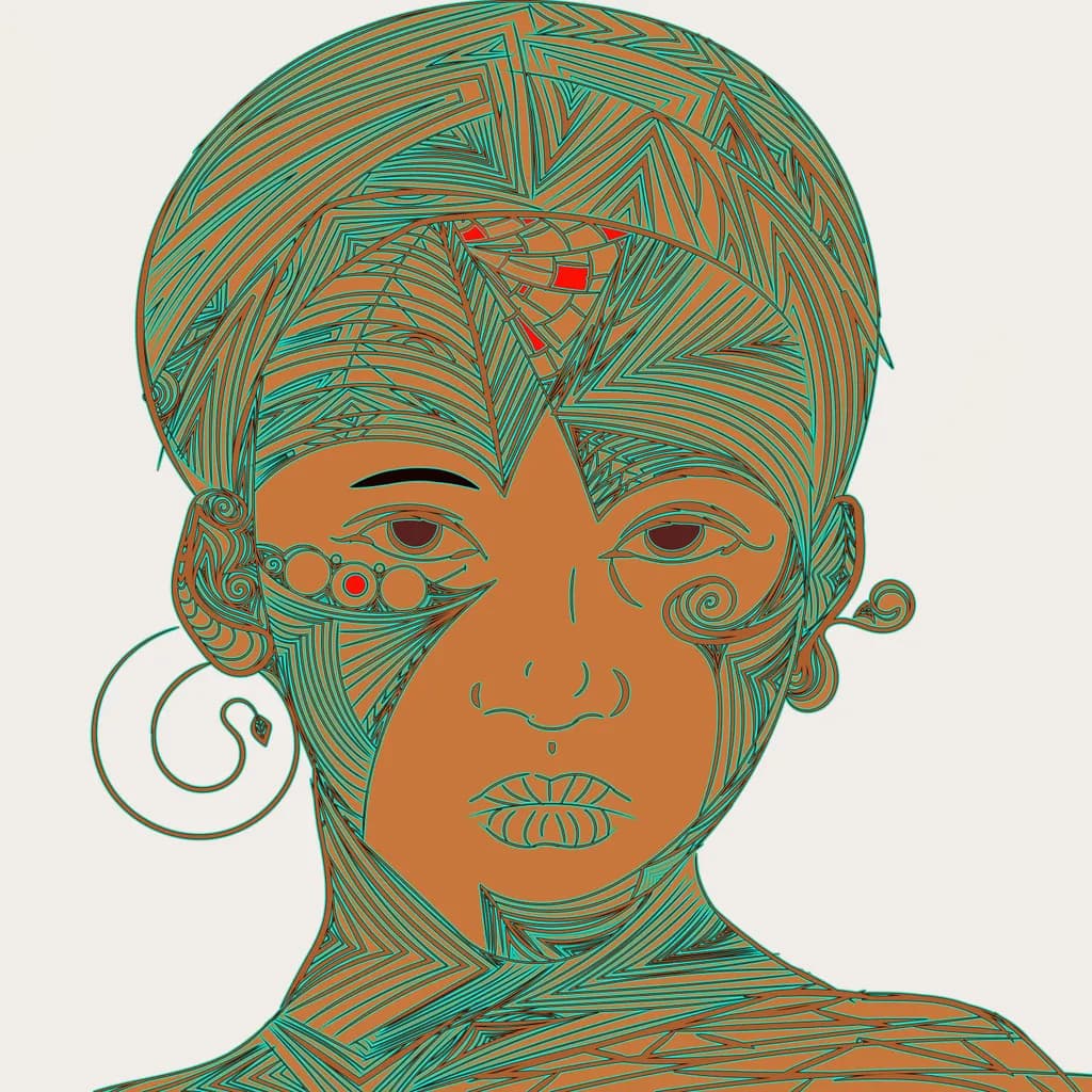 Leaf Pattern Portrait
