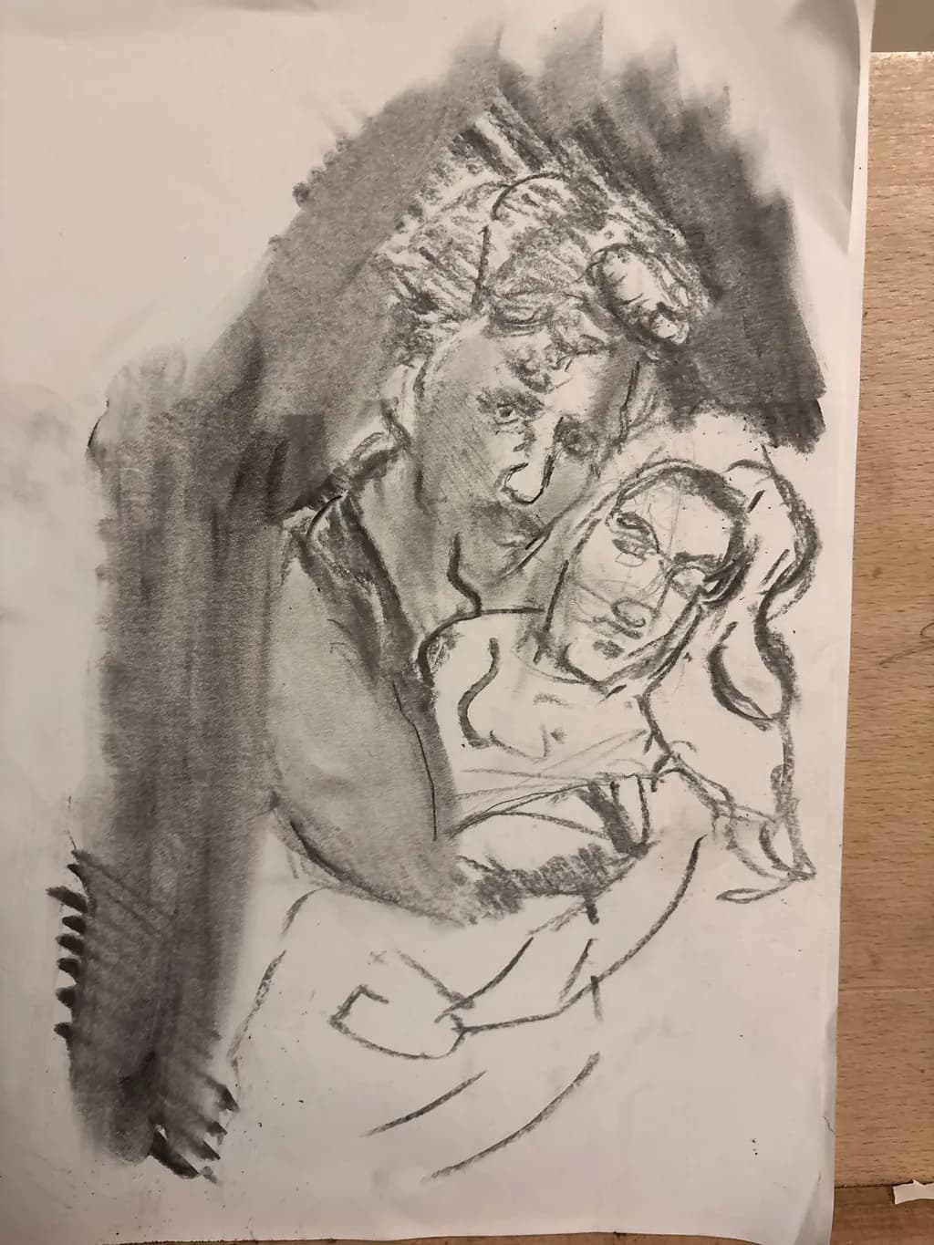 Embrace in Charcoal