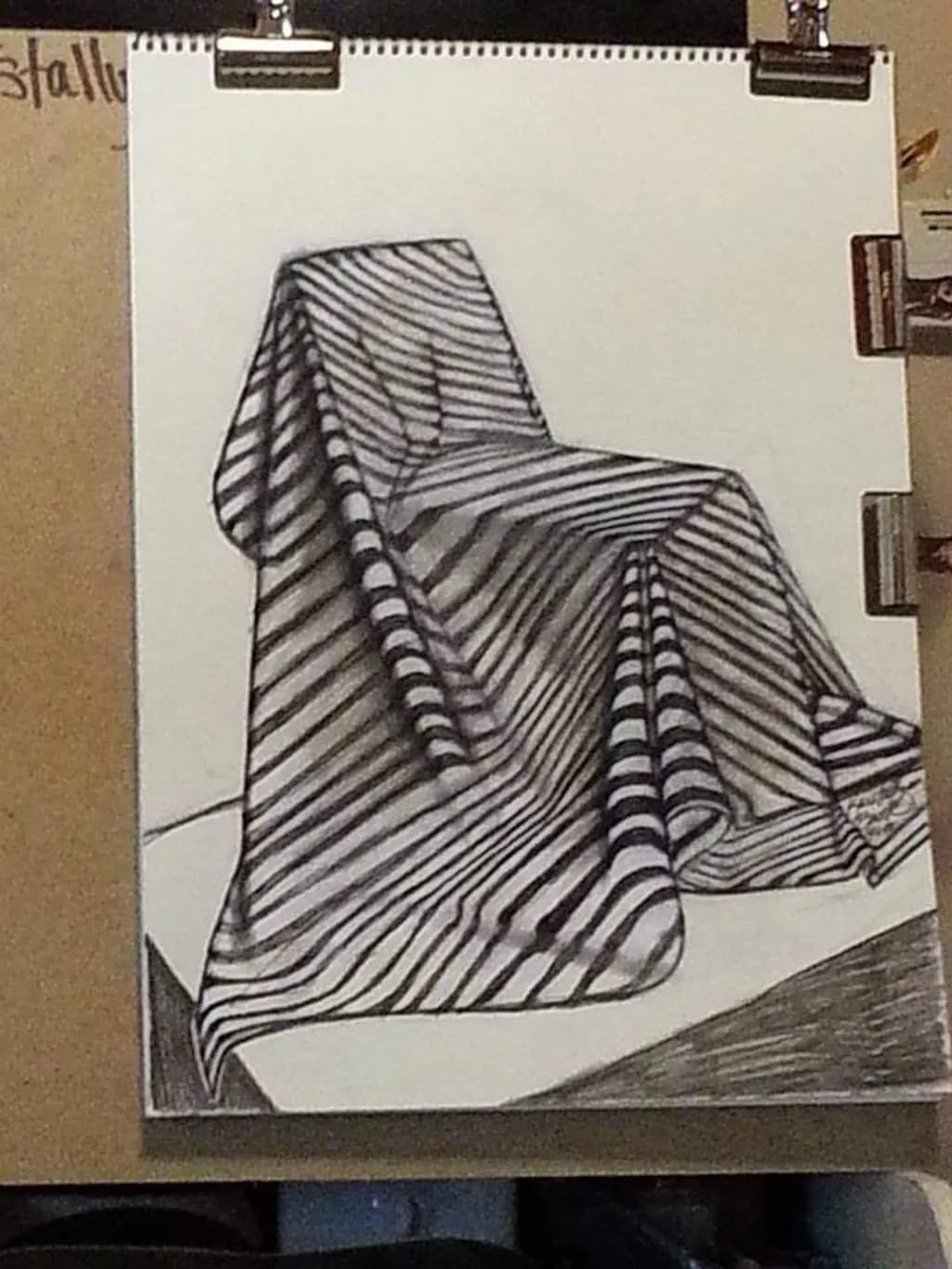 Striped Drapery Form