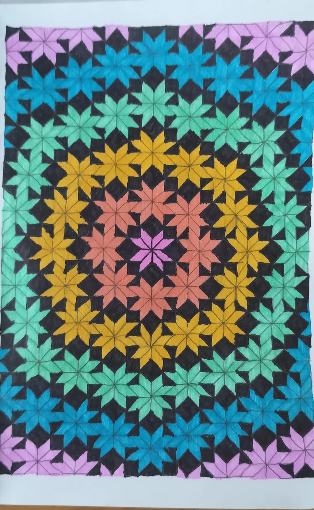 Geometric Bloom Circle