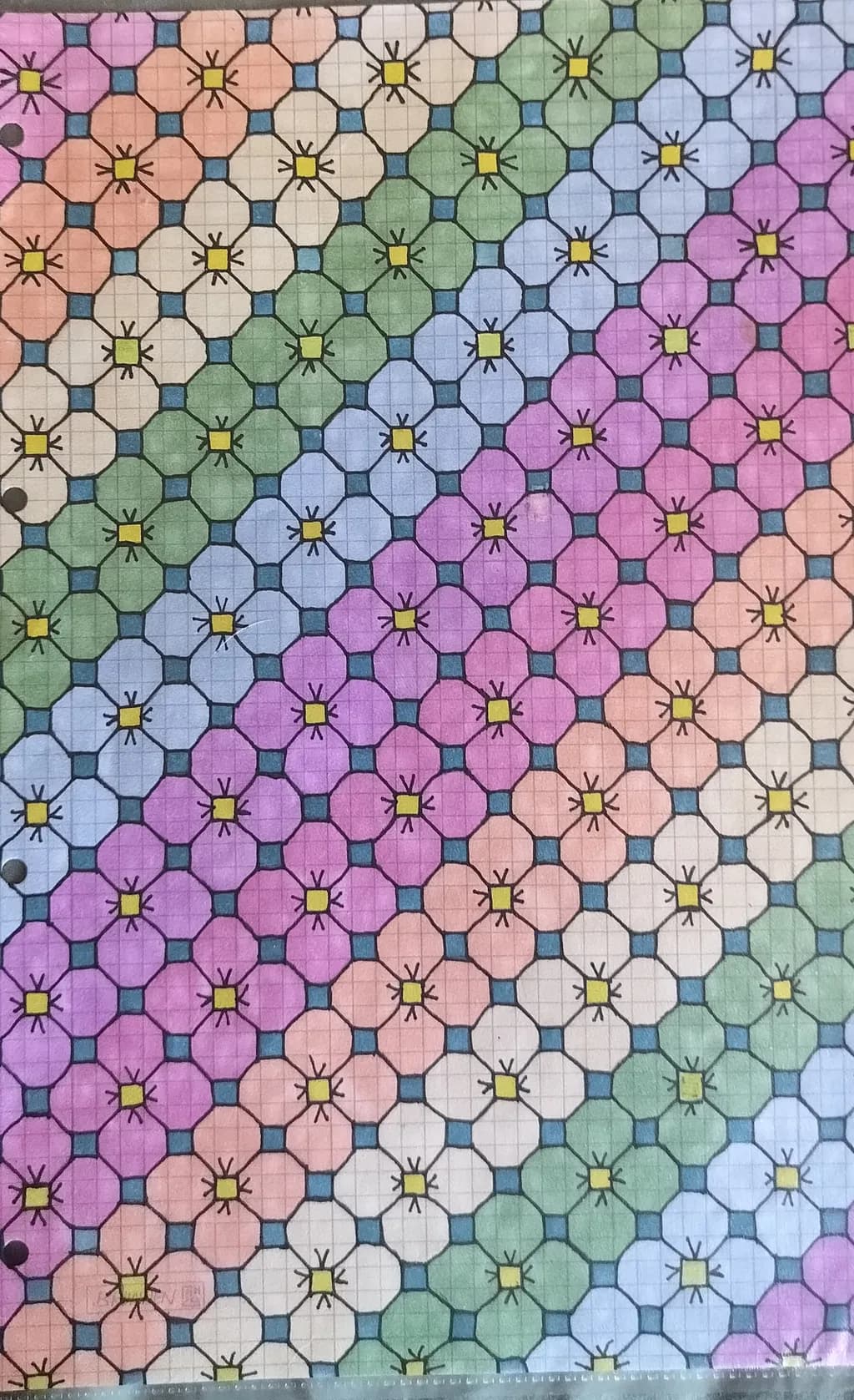 Geometric Floral Grid