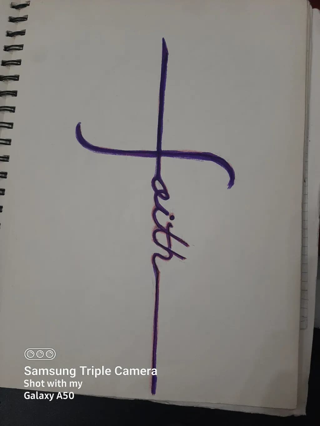 Faith Cross Calligraphy