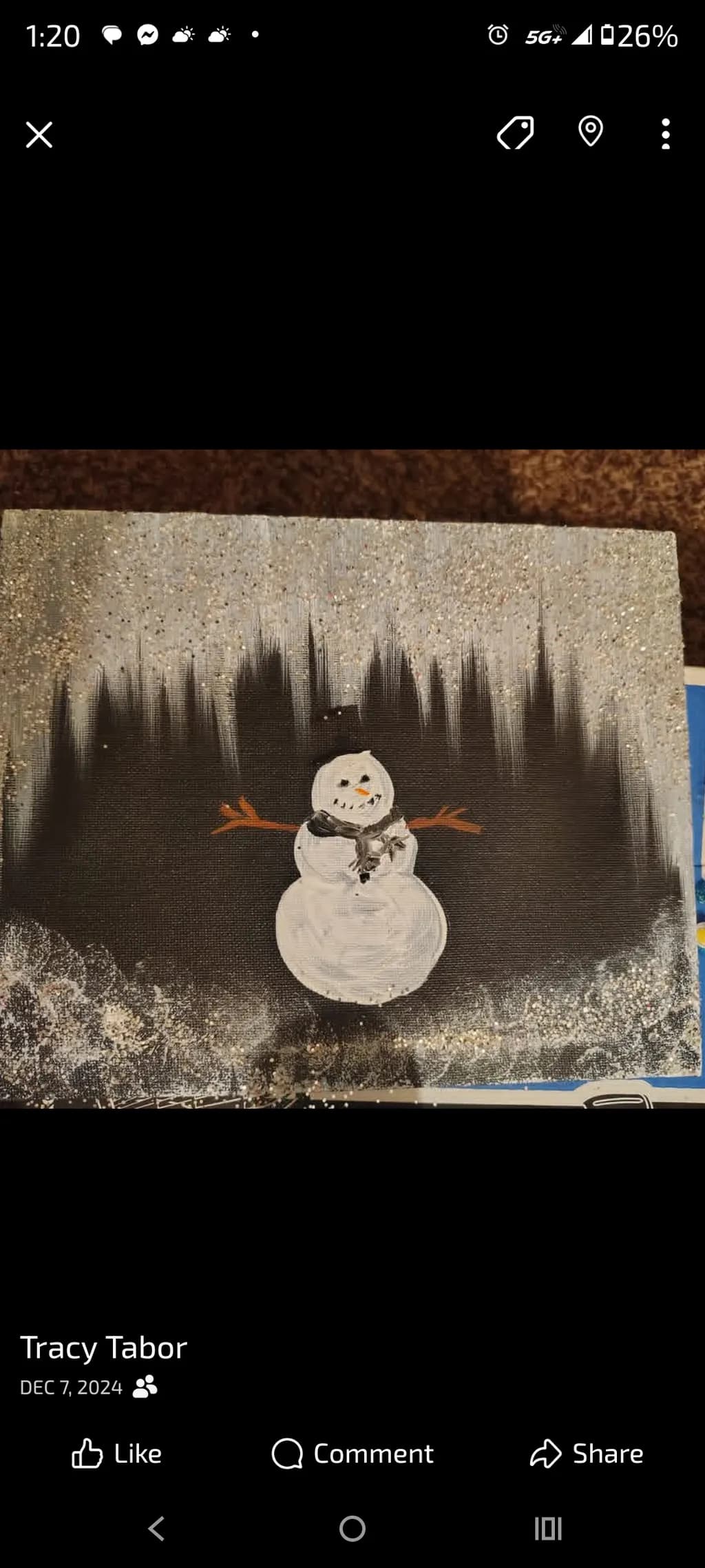Glittering Snowman
