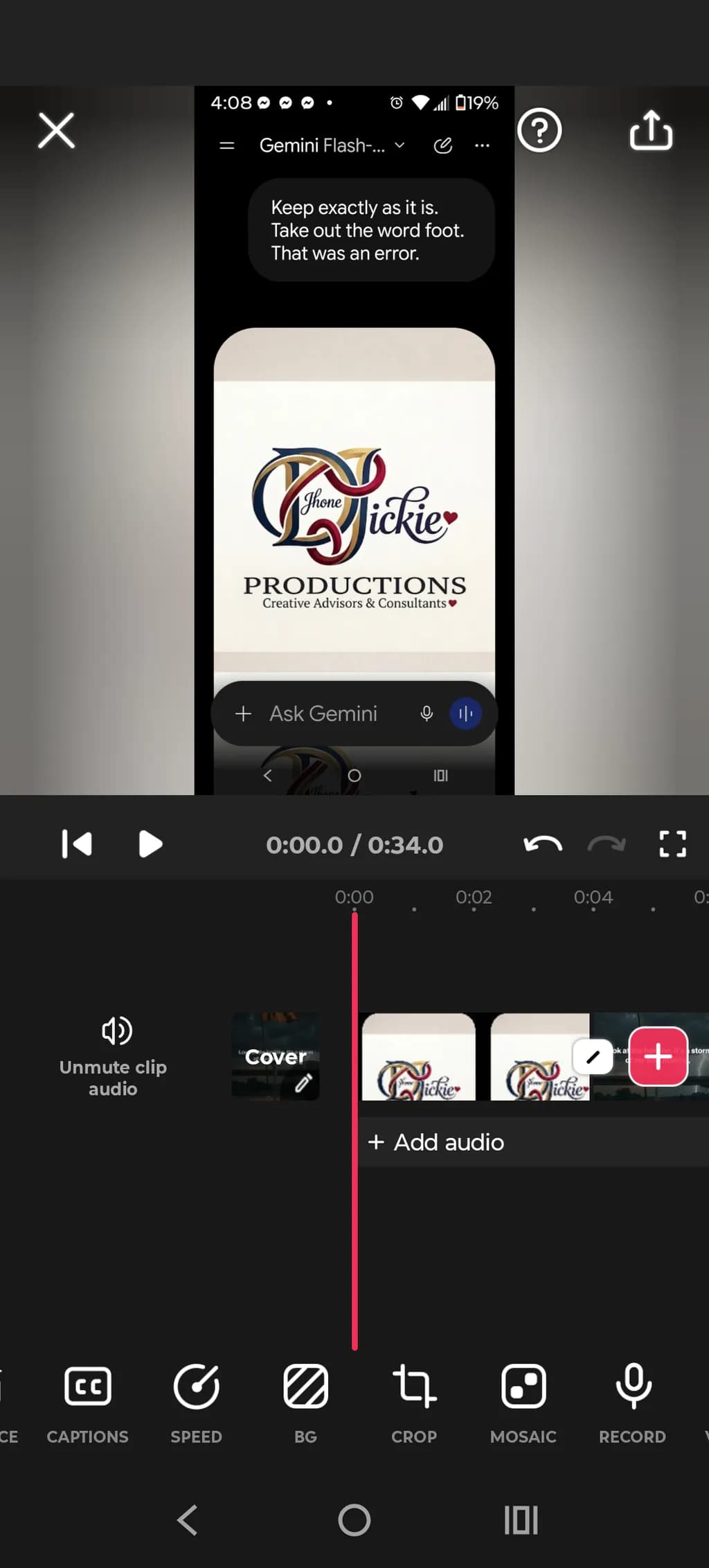 Video Maker Timeline