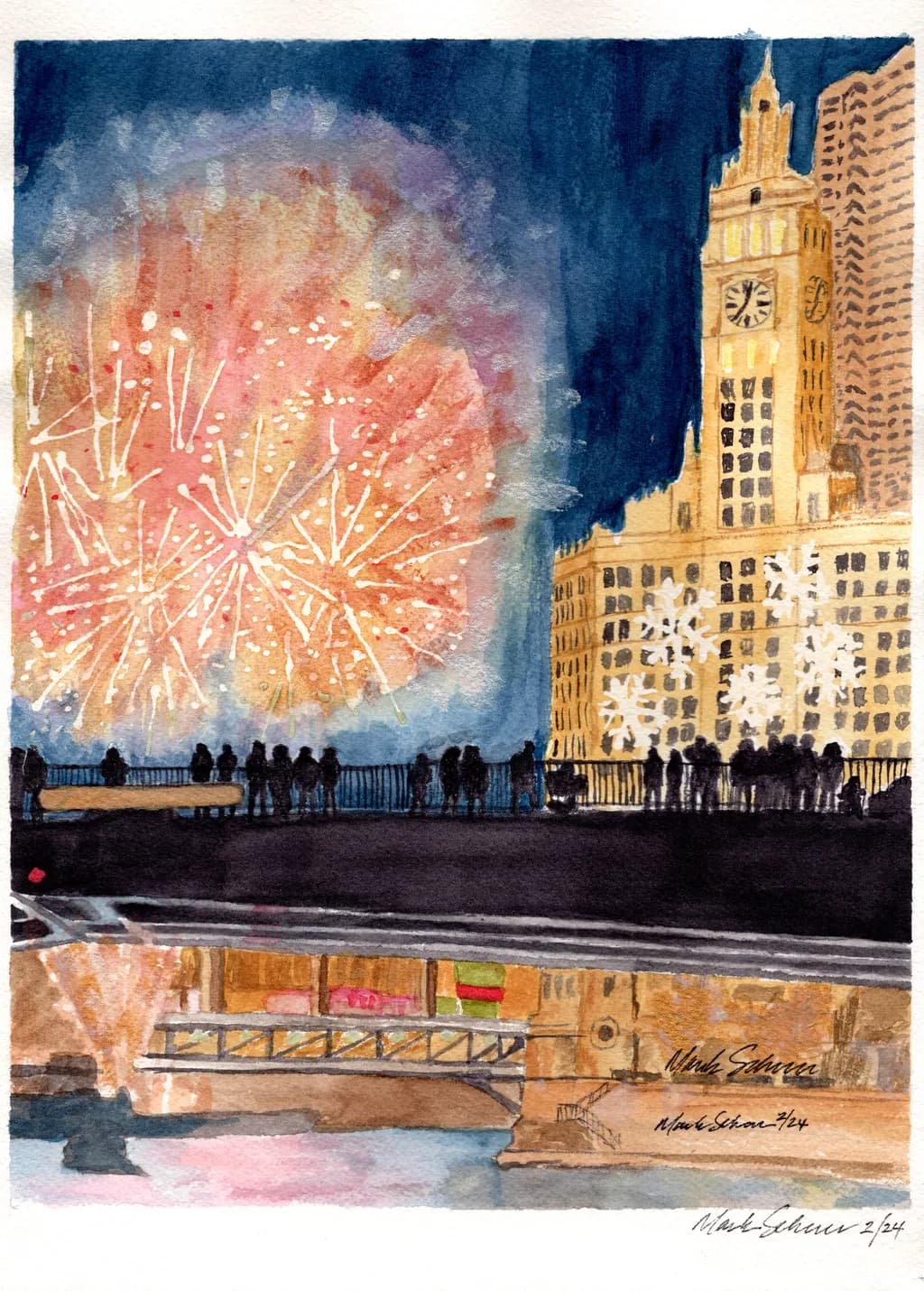 Wrigley New Years Fireworks