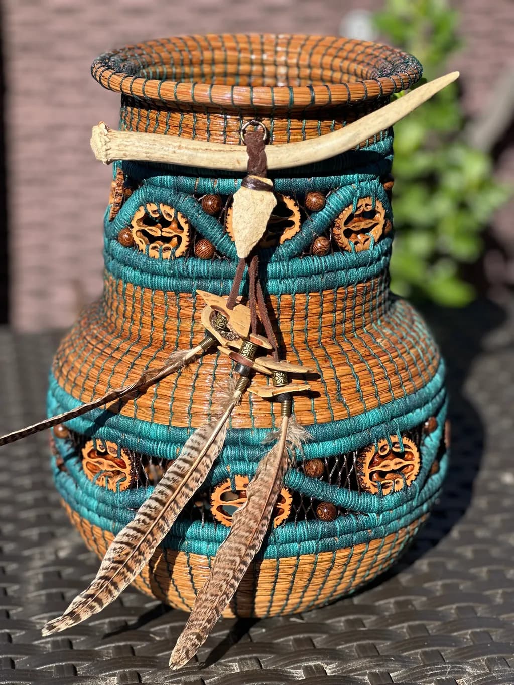 Feathered Tribal Vessel