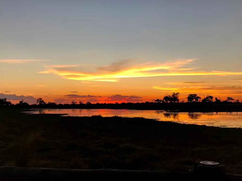Botswana Sunset Reflection