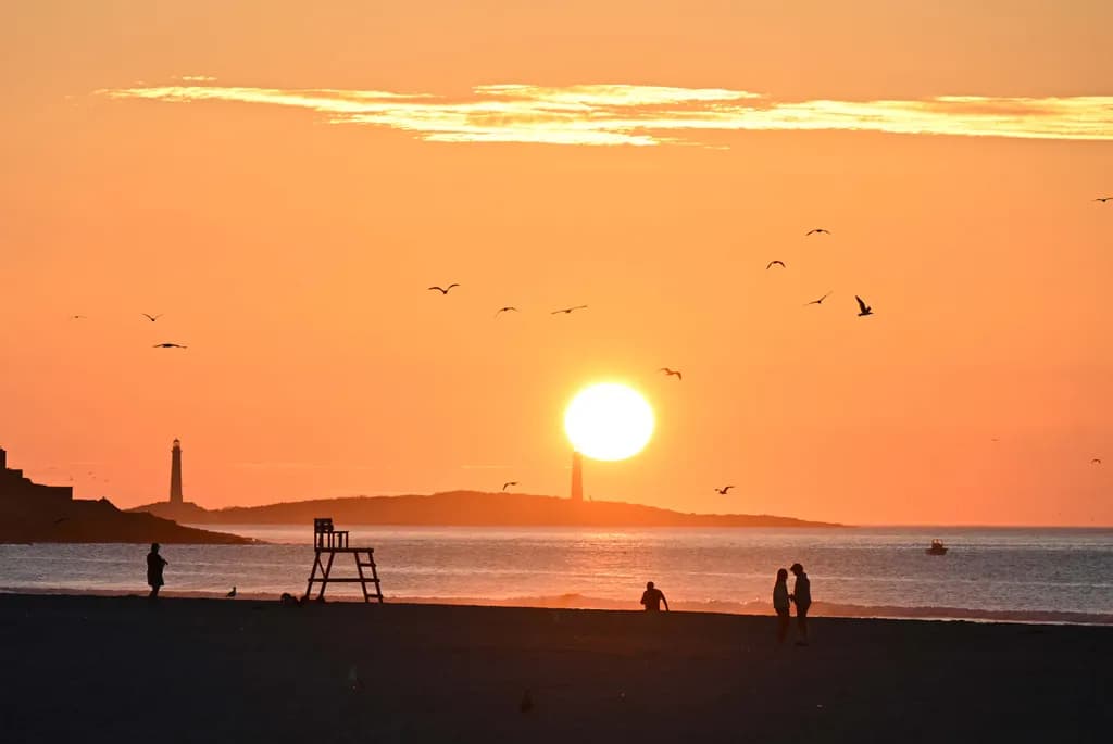 Love on the beach at sunrise