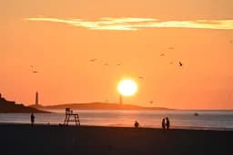 Love on the beach at sunrise