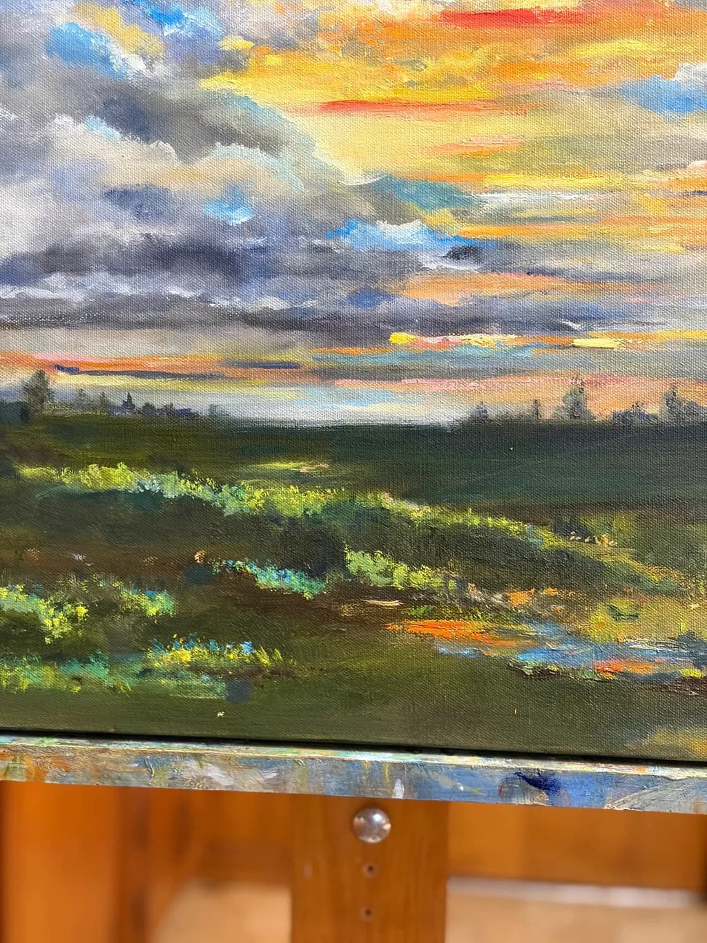 Sunset Over Fields