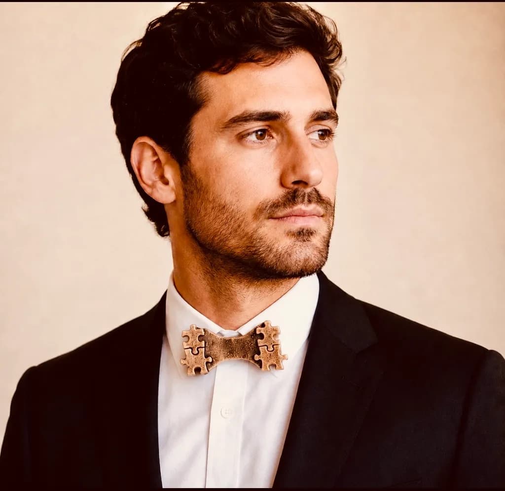 Puzzle Bowtie Portrait