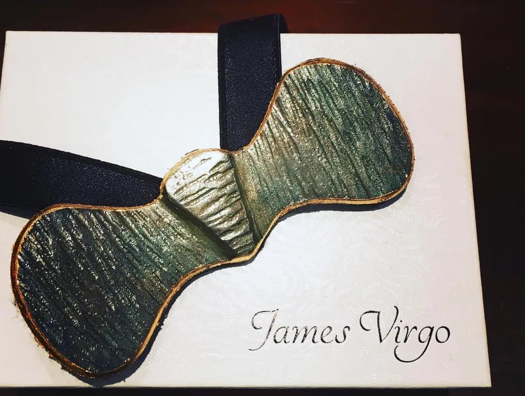 Sculpted Metallic Bowtie