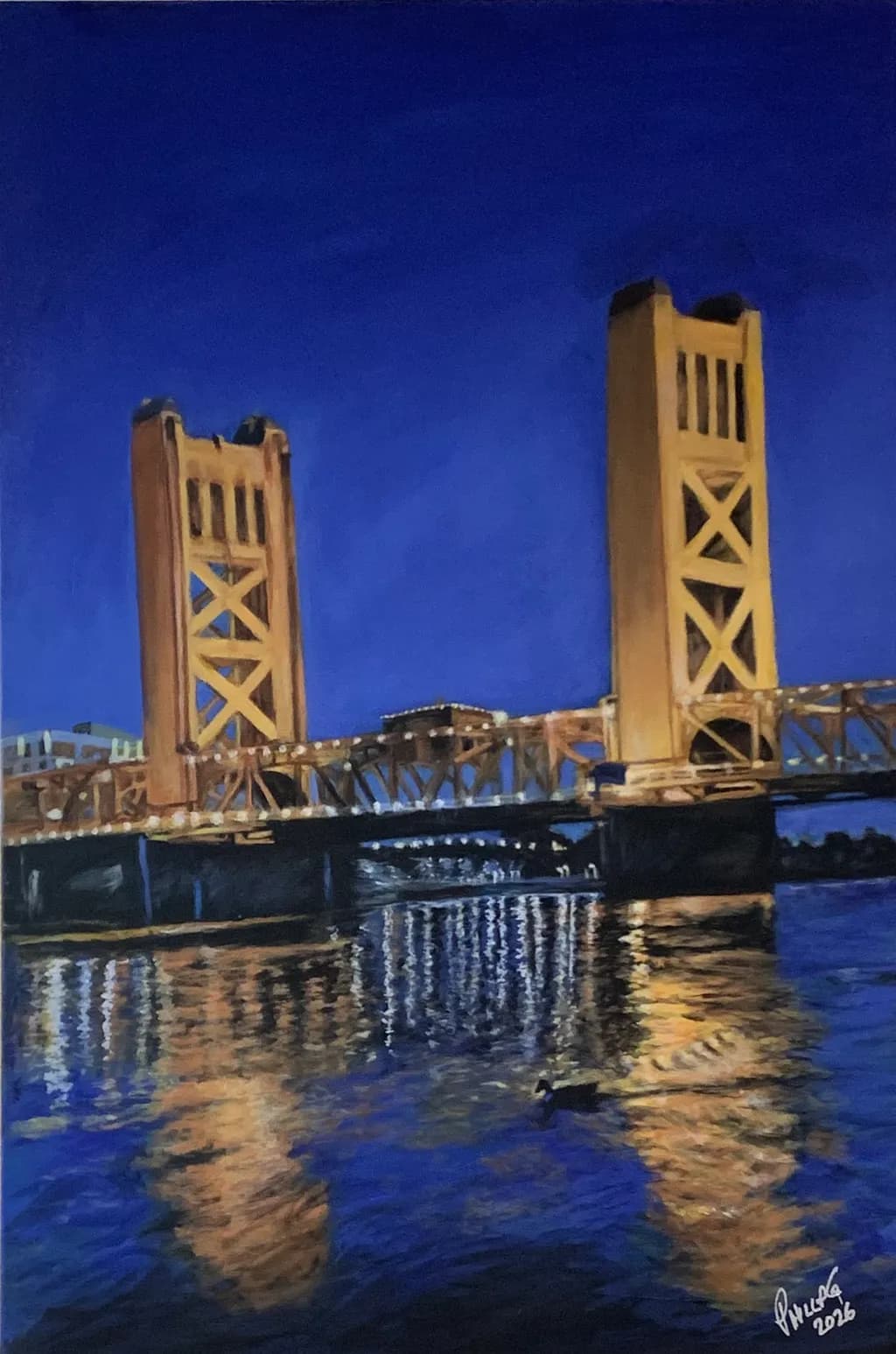 Golden Tower Reflection