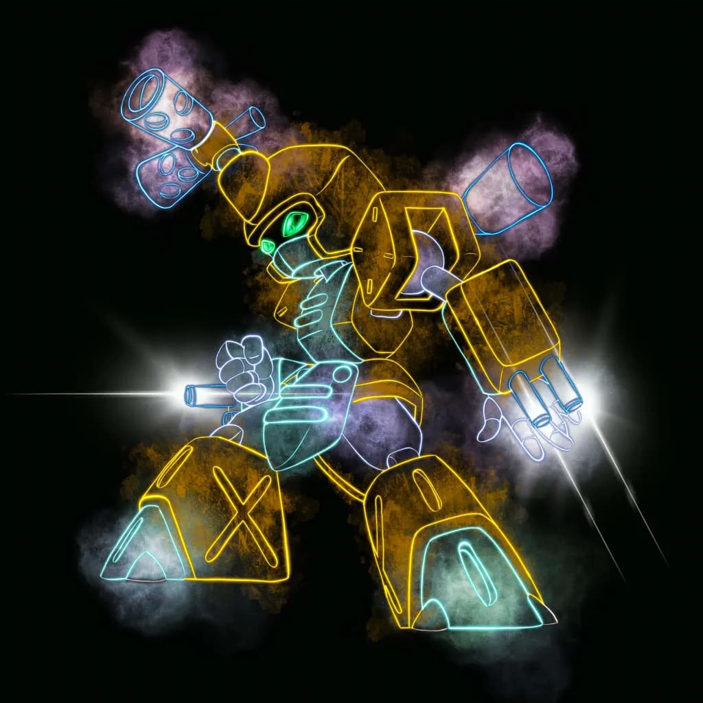 Neon Mech Duelist