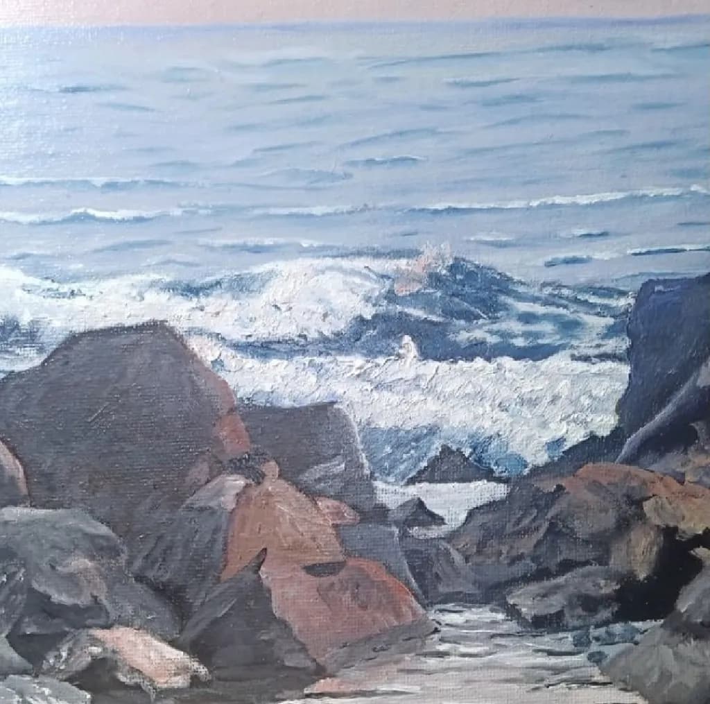 Rocky Shoreline Waves