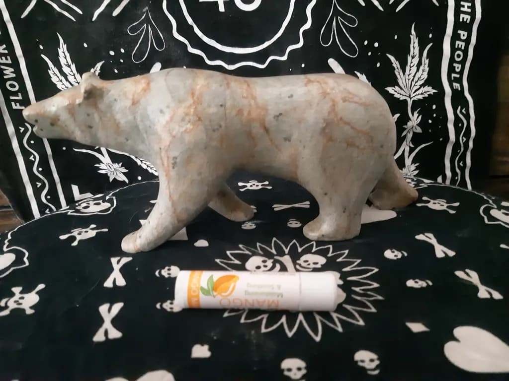 Stone Bear Sculpture