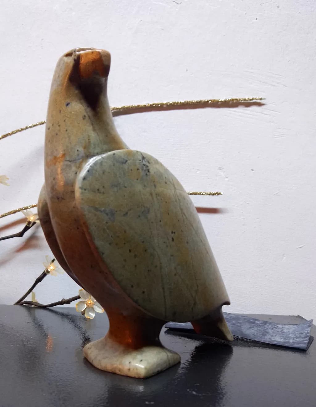 Stone Falcon Sculpture