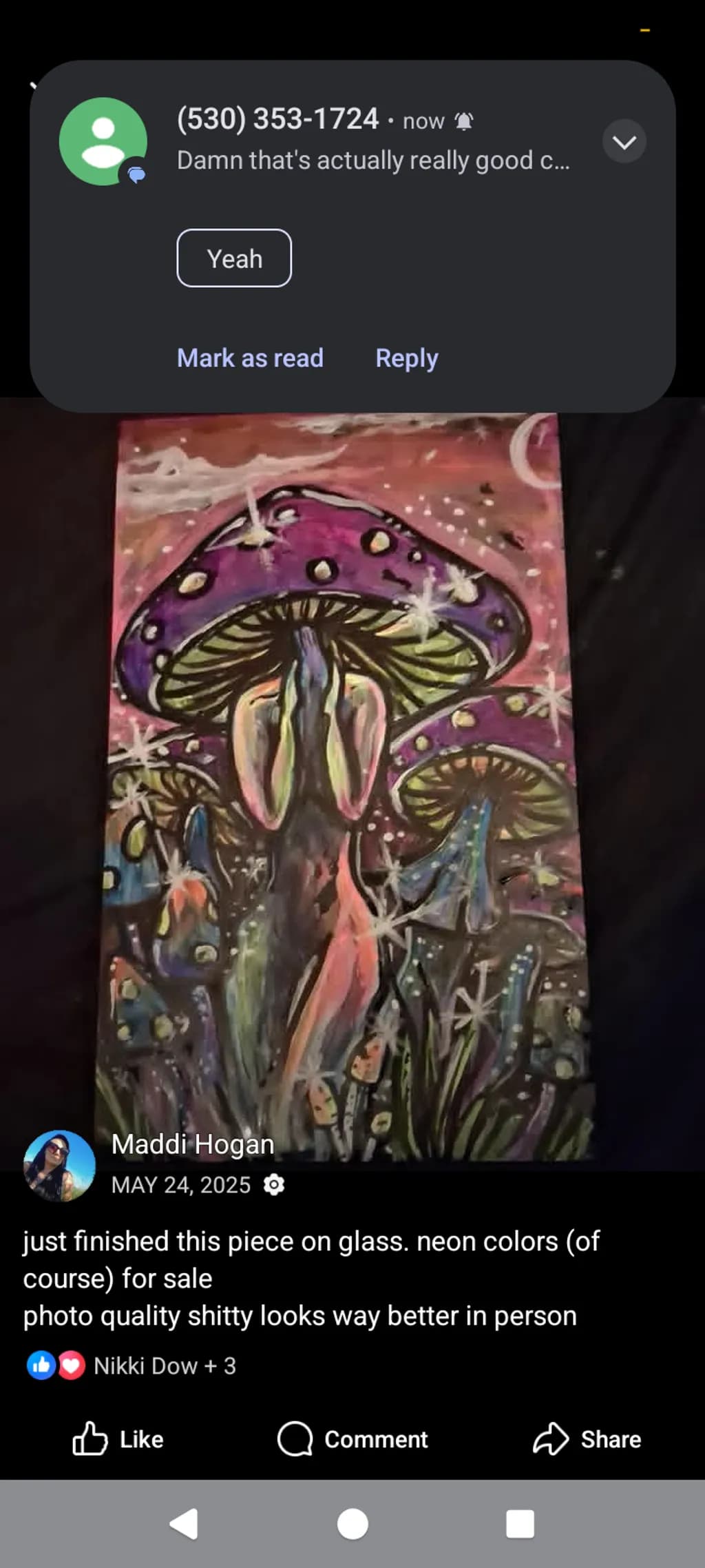 Neon Fungi Embrace