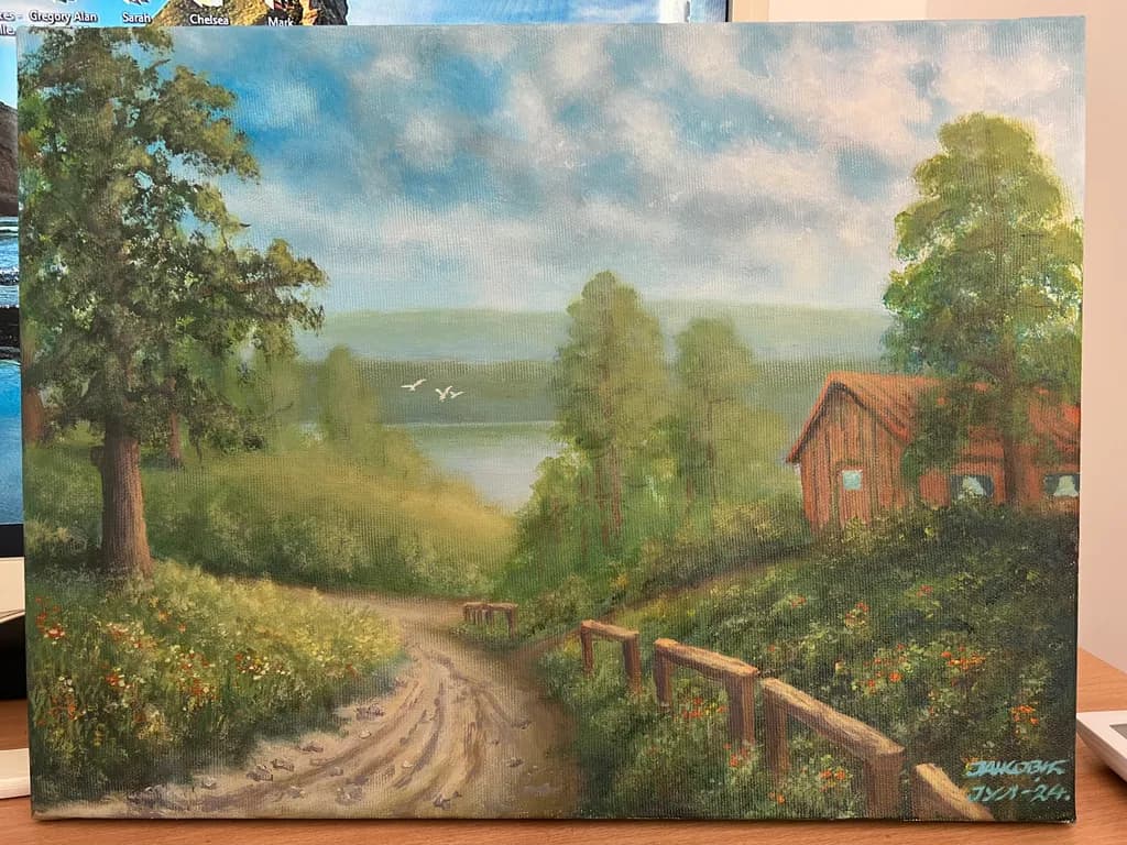 Country Road and Cabin