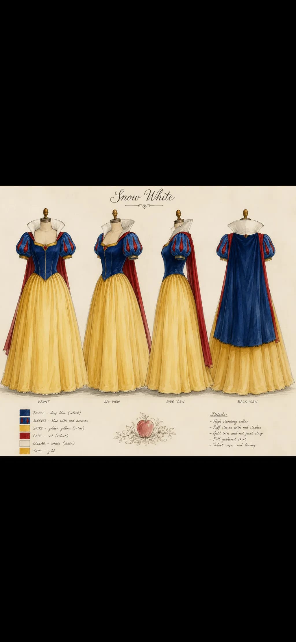 Snow White Costume Design