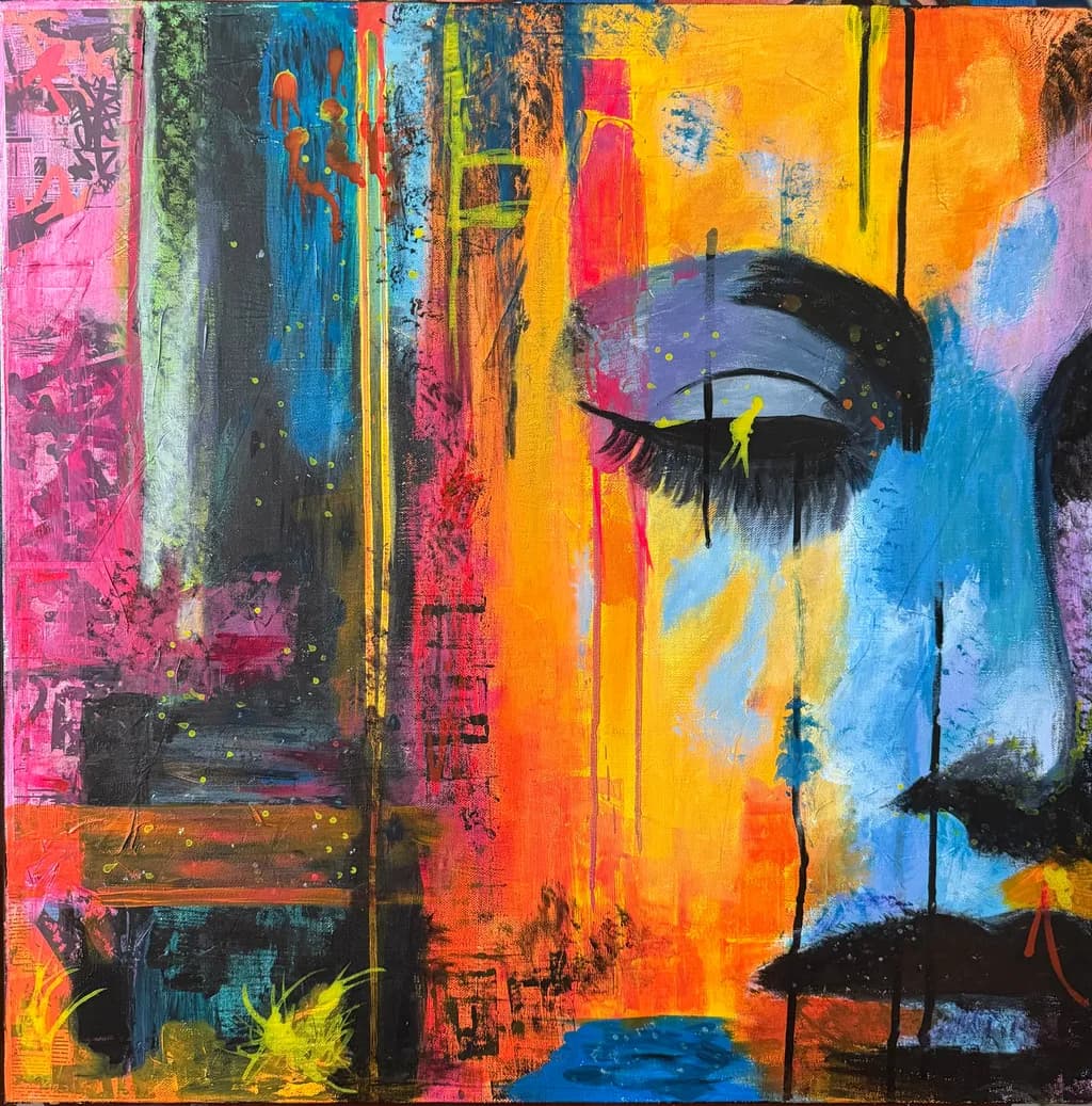 Abstract Portrait Drips
