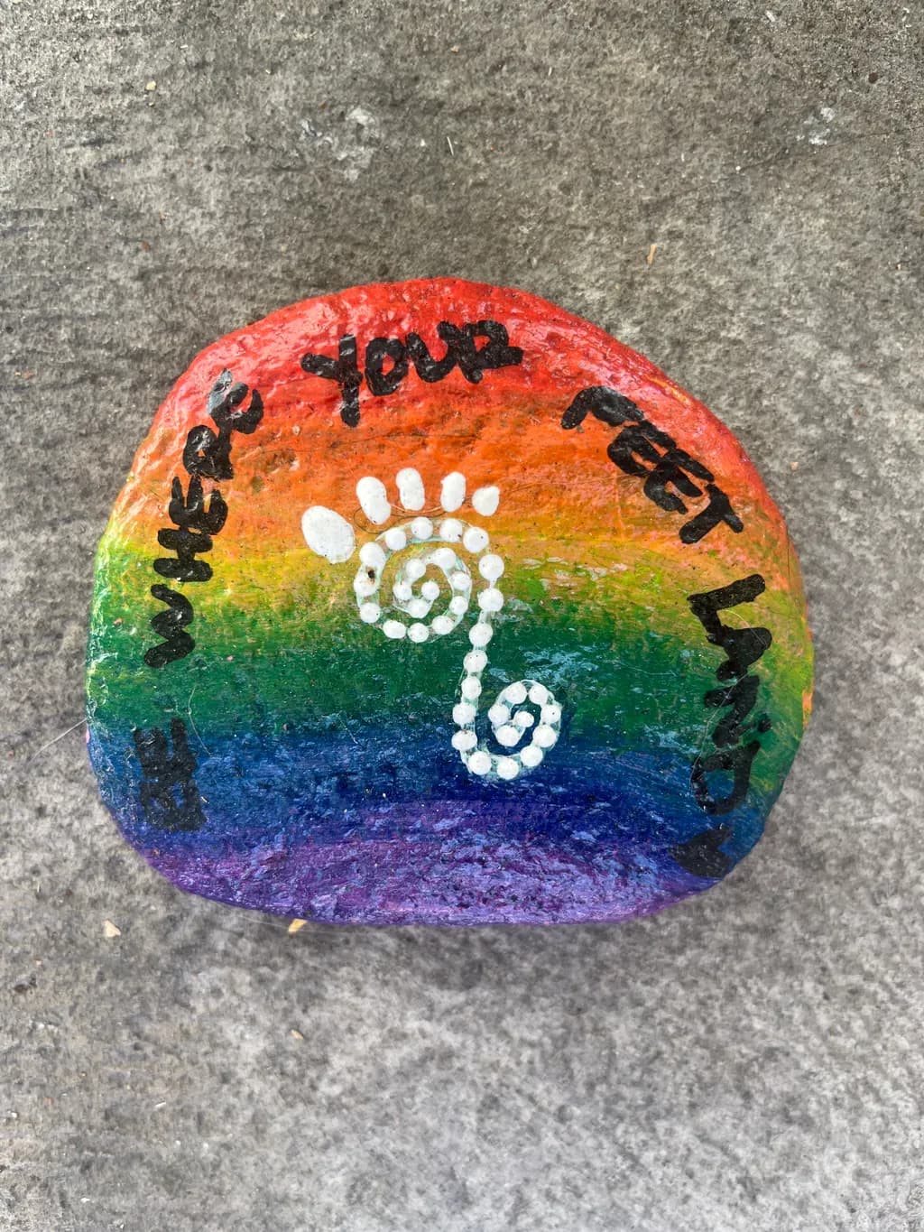Rainbow Footprint Path