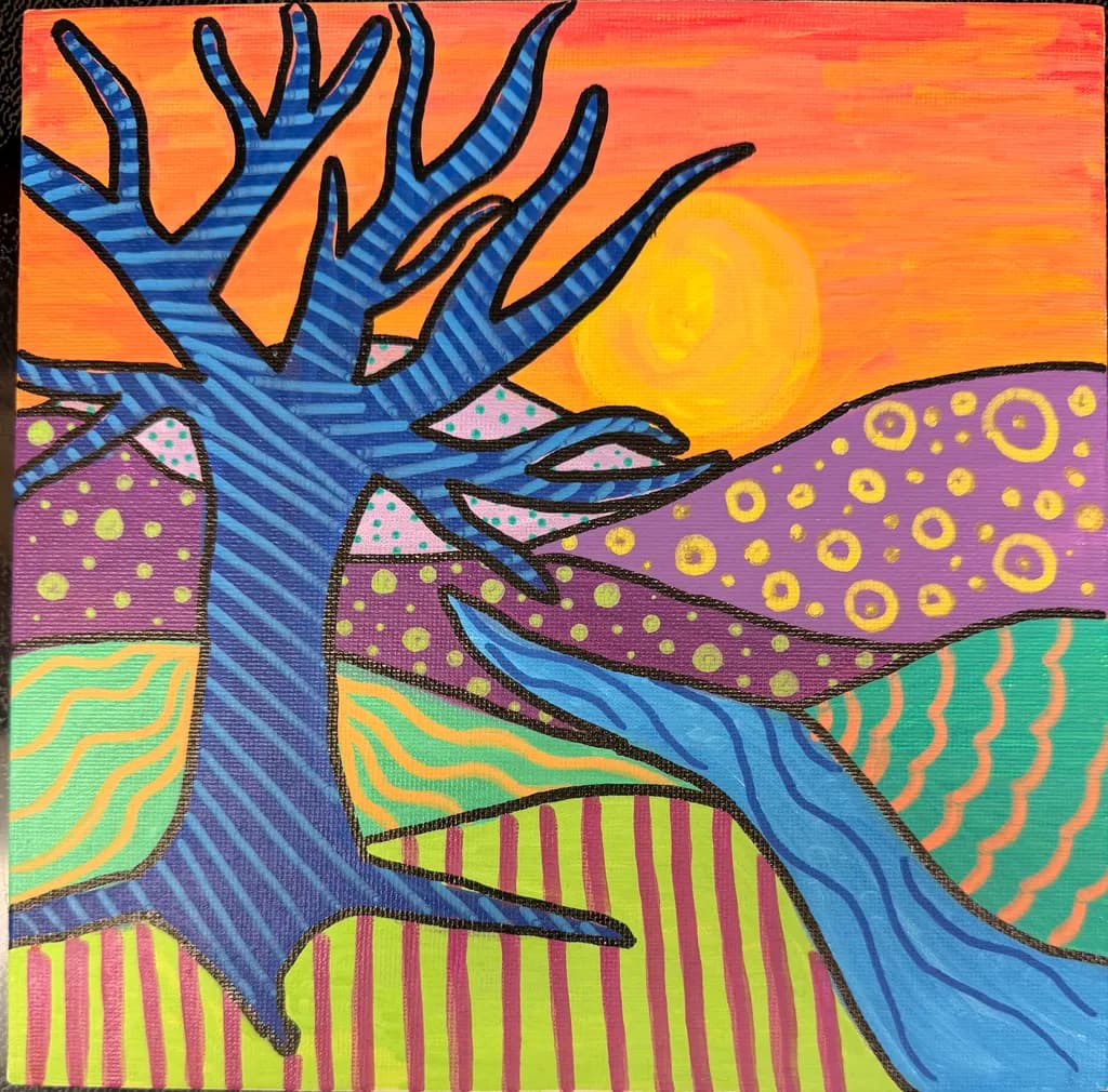 Striped Tree Sunset