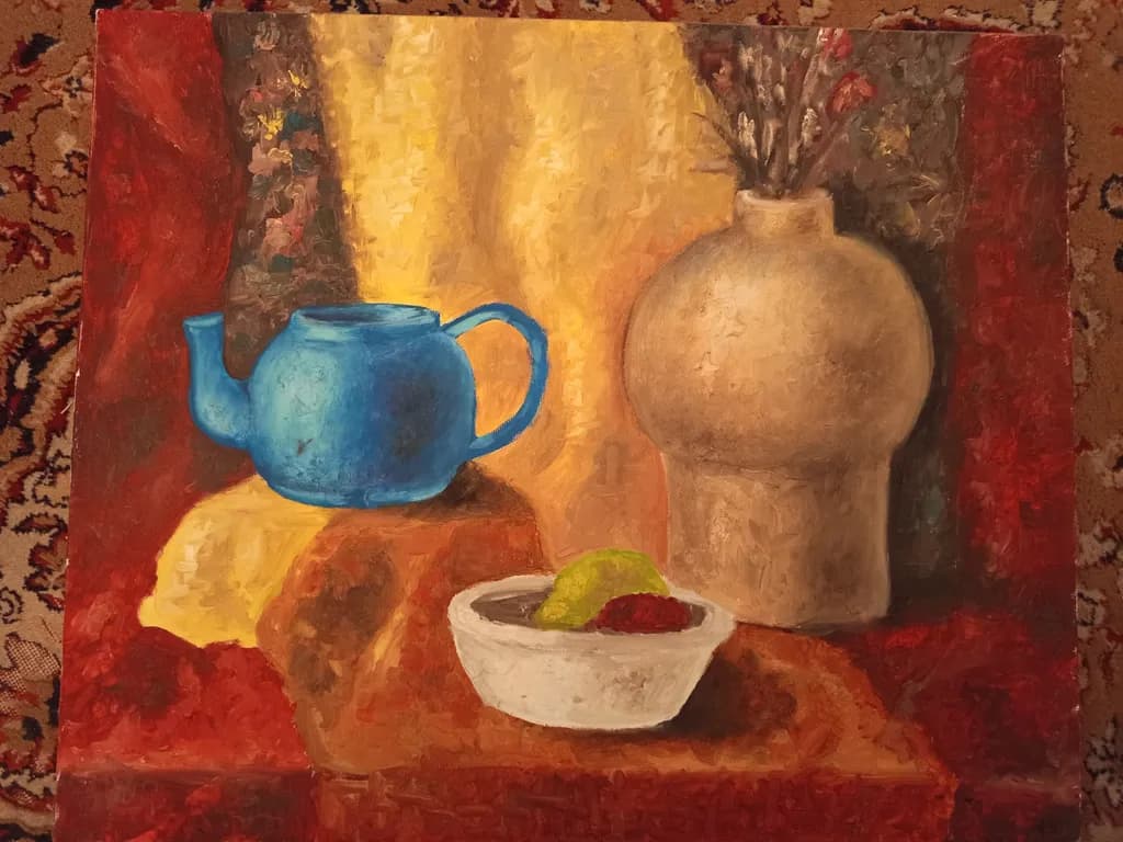 Blue Teapot Still Life