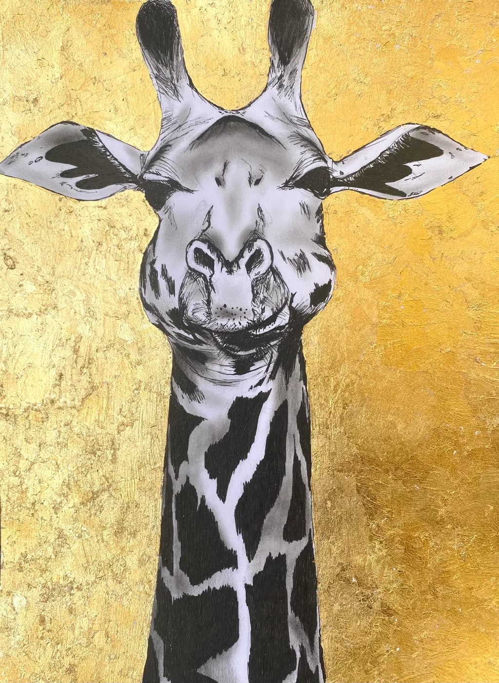 Golden Giraffe Portrait