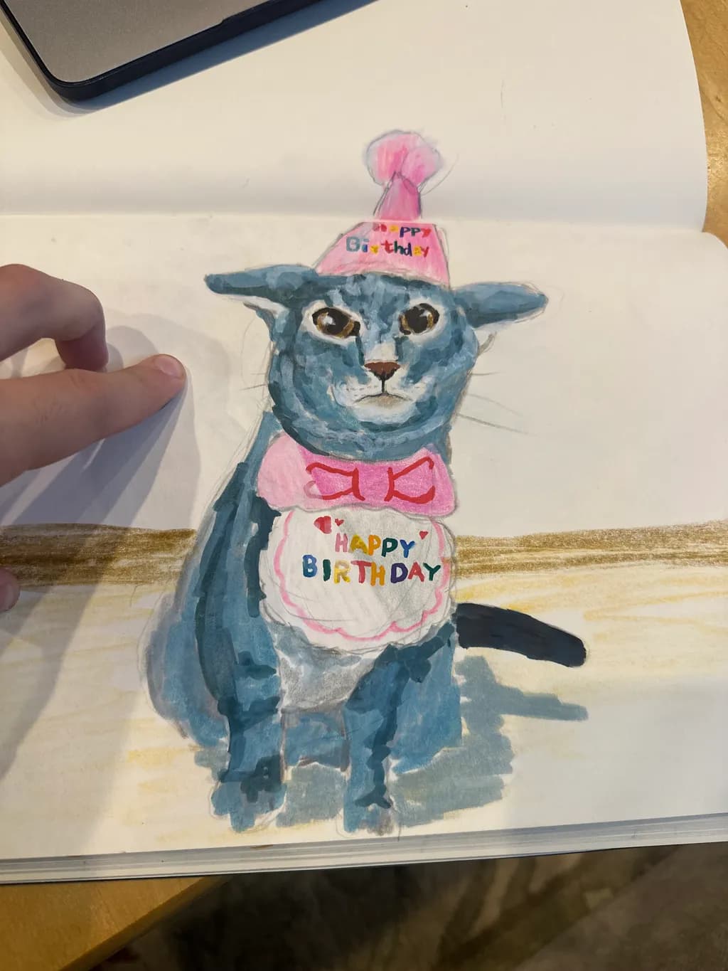 Birthday Blue Cat