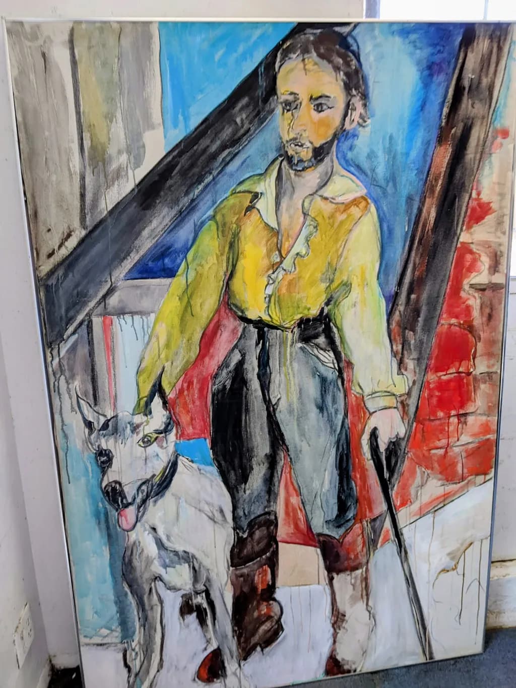 Man and Dog in Colors