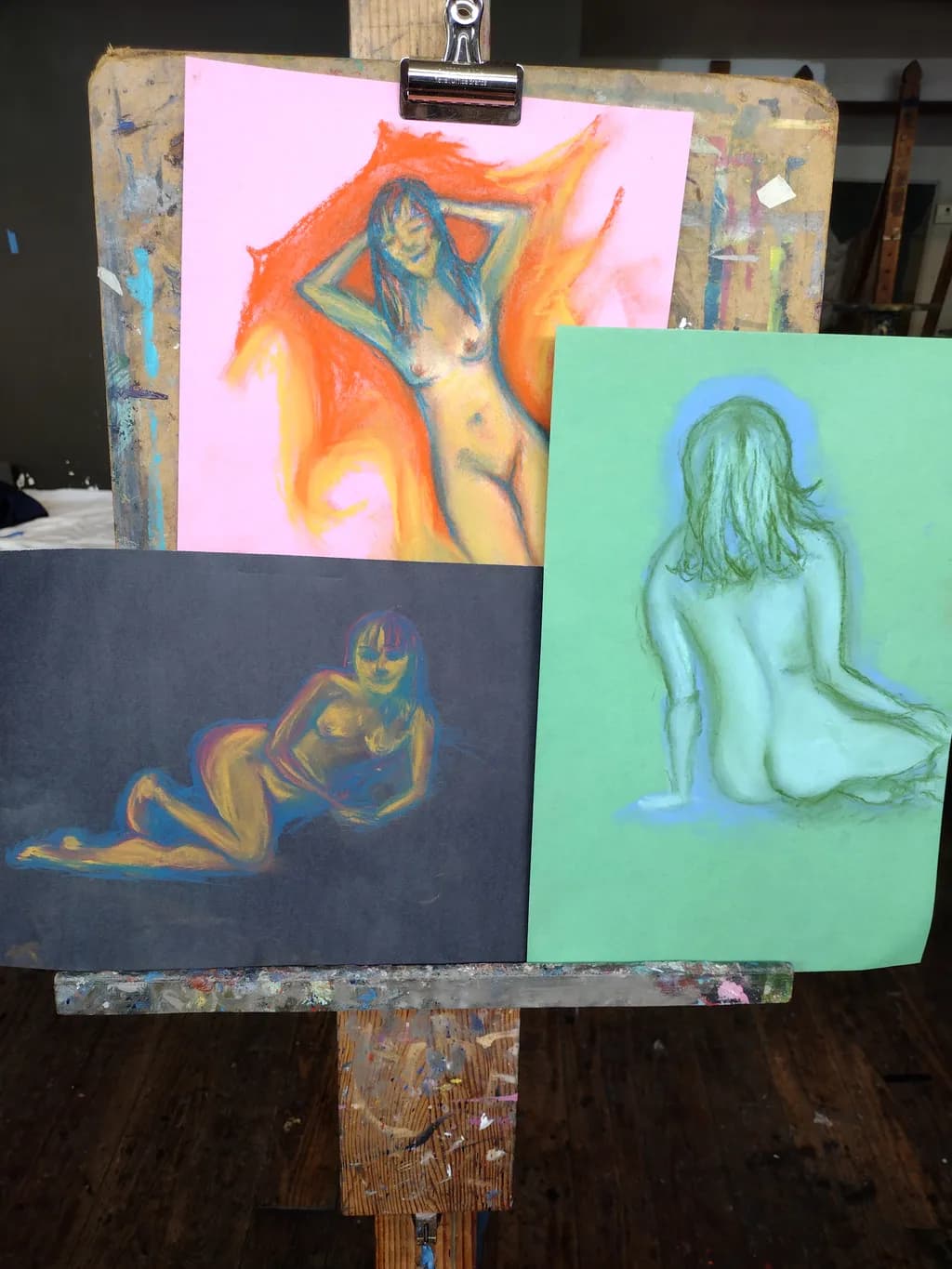 Pastel Figures Study