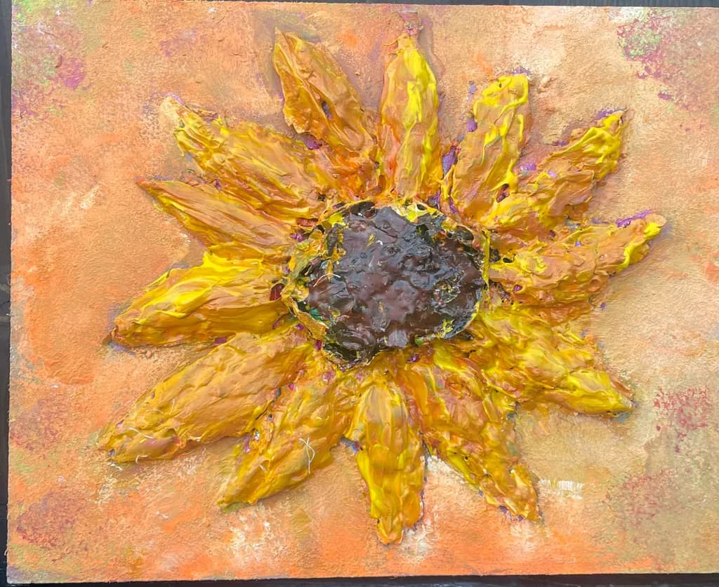 Textured Sunflower Burst