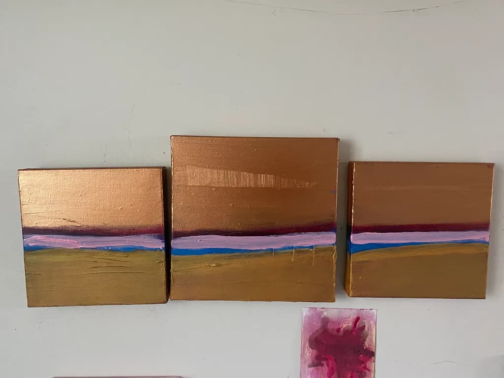 Copper Horizon Triptych