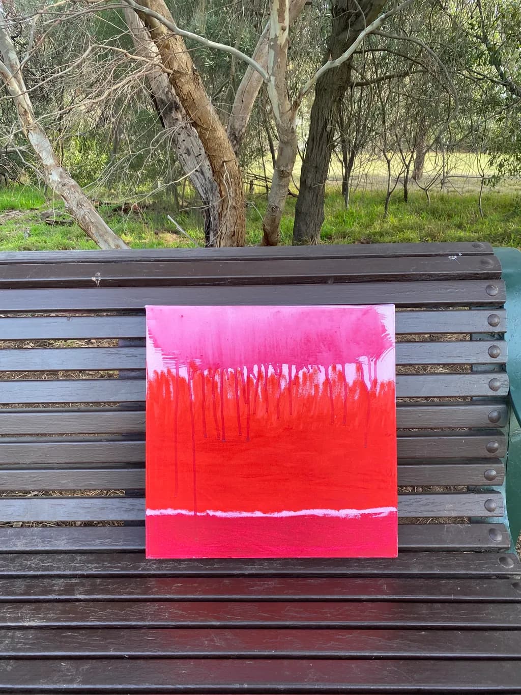 Red Drip Canvas