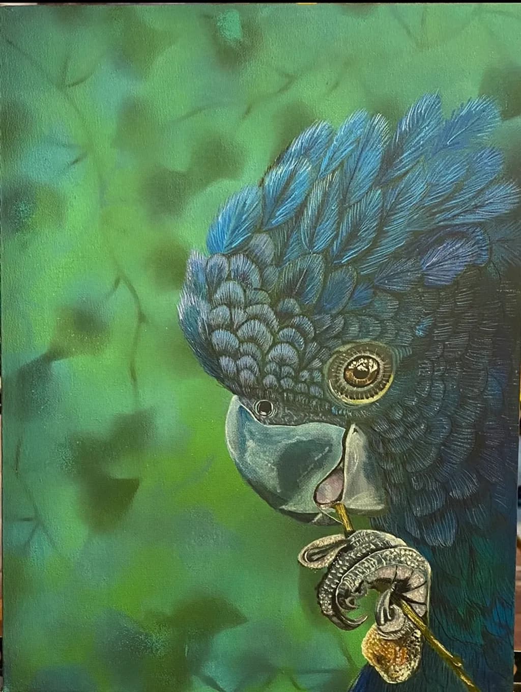 Blue Feathered Grip