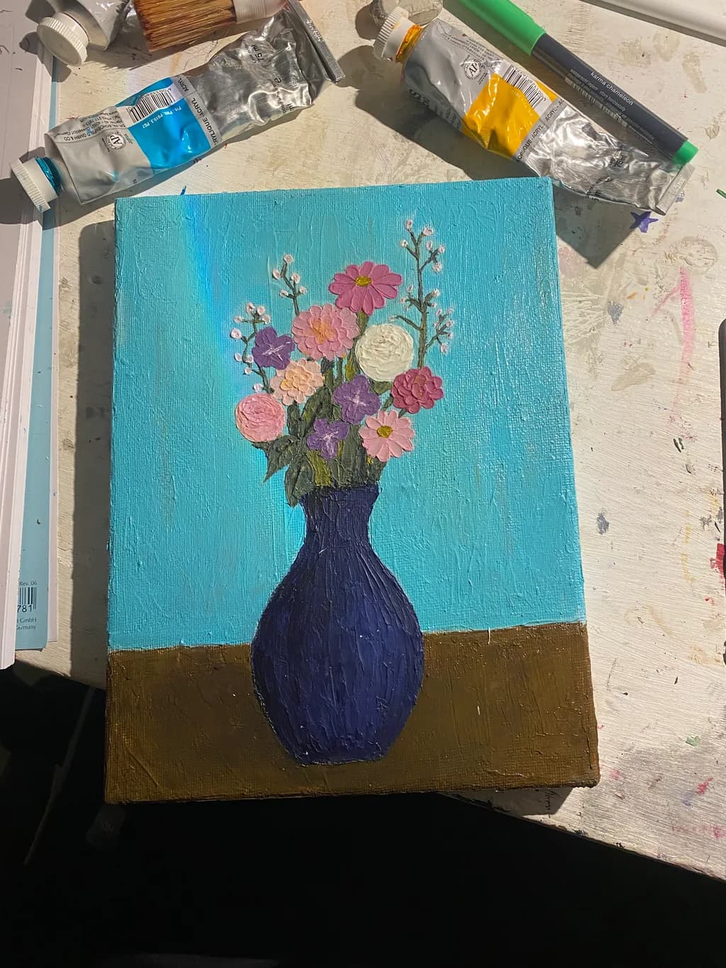 Blue Vase Bouquet