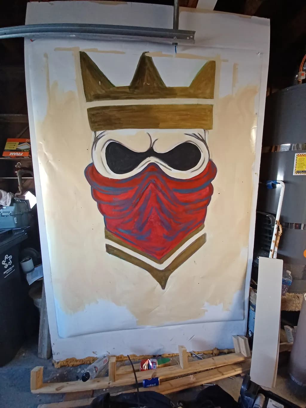 Crowned Mask Mural