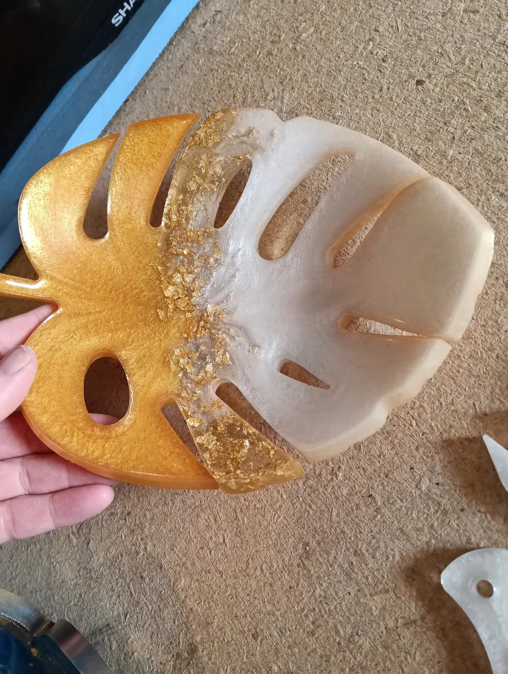 Golden Monstera Leaf
