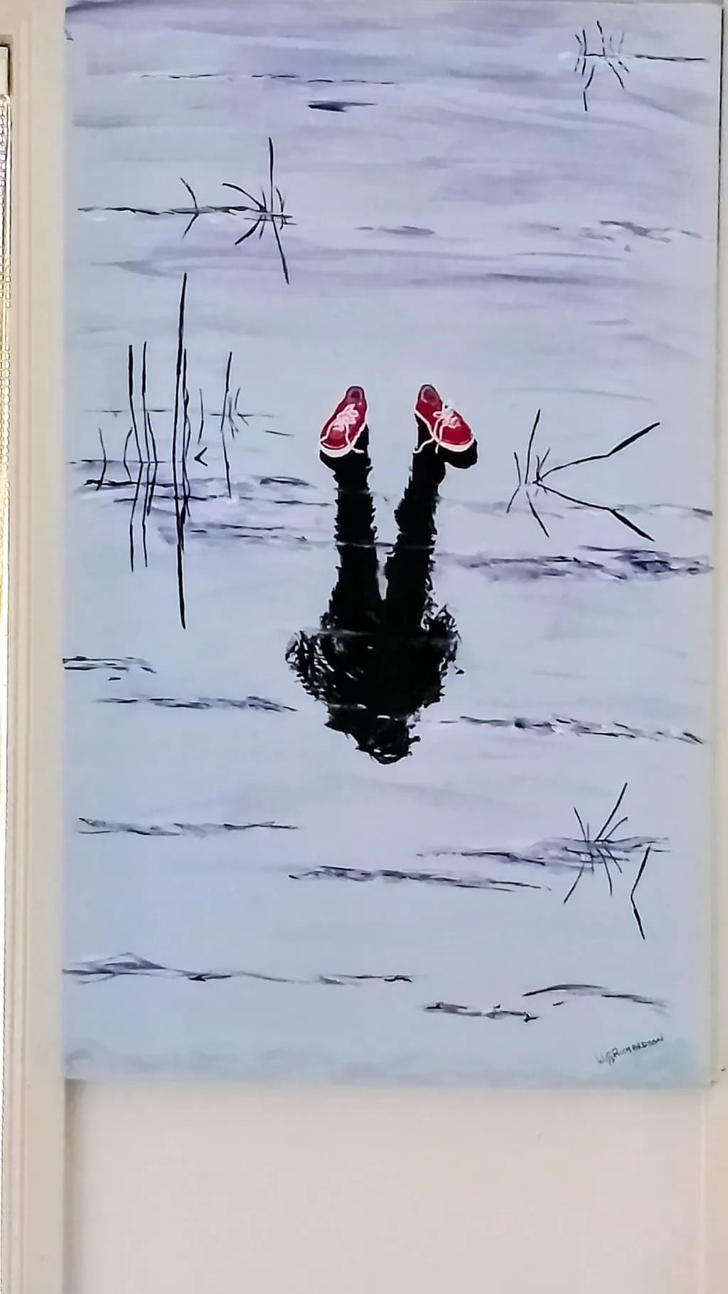 Reflection in Red Shoes